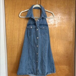 House of Harlow 1960 Denim Halter Dress